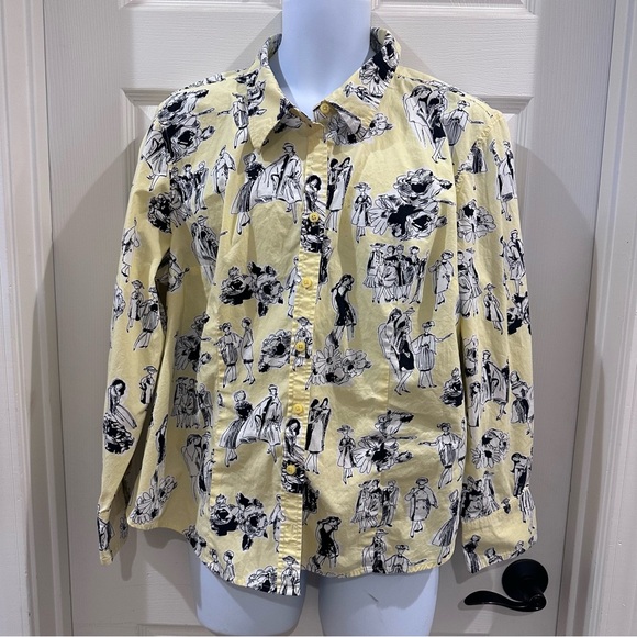 Lane Bryant Yellow Graphic Print Women’s Shirt size 14/16 - Picture 1 of 5